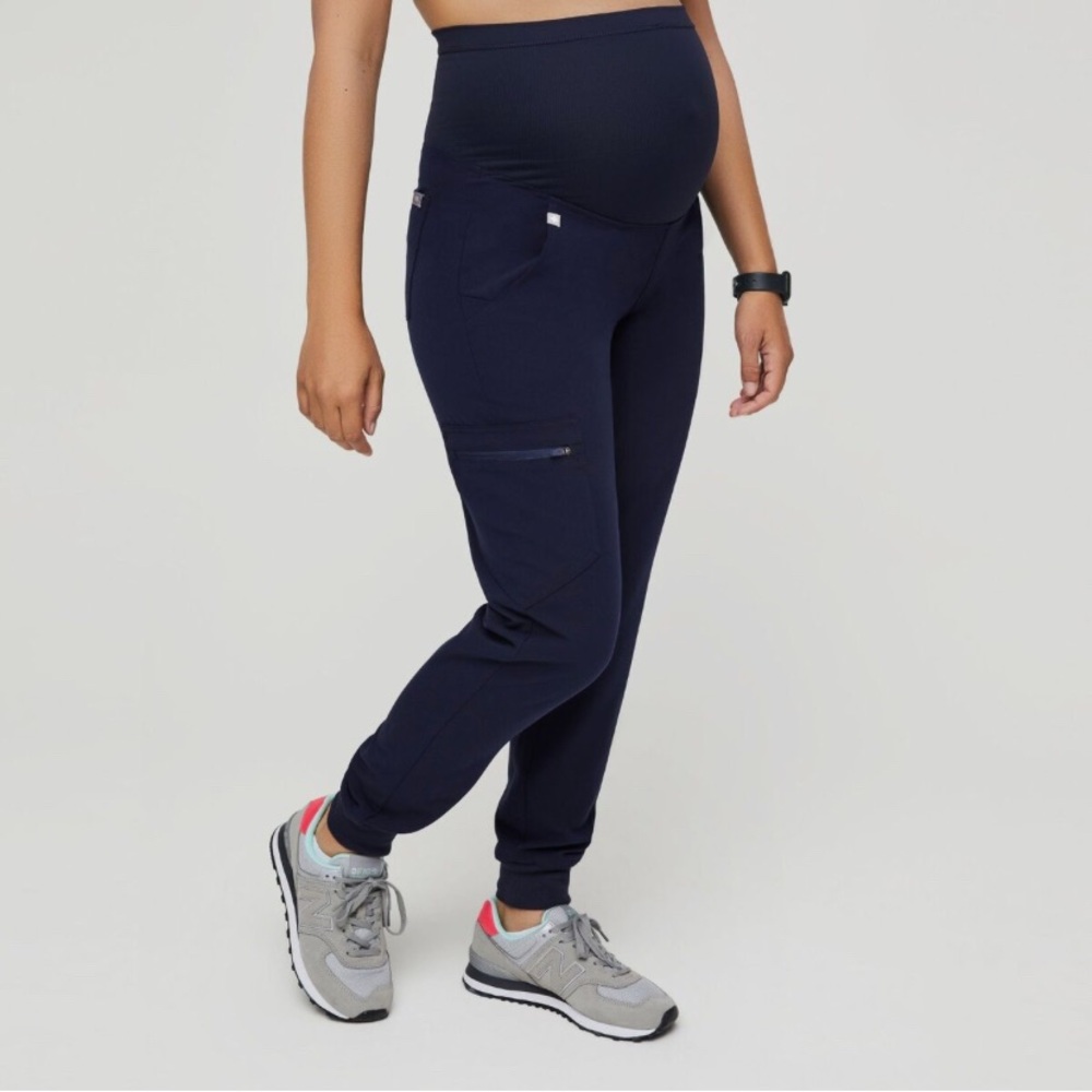 FIGS Maternity Zamora Jogger Pants Navy Blue - Small